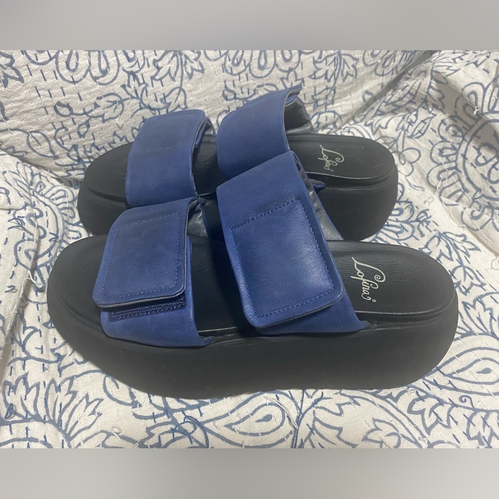 Lofina Size 41 US 11 Leather Platform Sandals - Picture 2 of 7